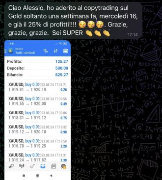 trading successo guadagno testimonianze